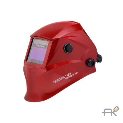 Щиток сварщика с самозатемняющимся светофильтром Solaris ASF650Х (красный металлик) (1/1/1/2 100x45 мм (45.0 см2) DIN 3/9-13 (регул) 4 сенсора ес (ASF650X.PRD)